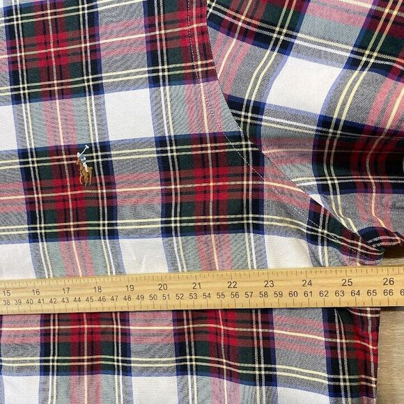 Ralph Lauren Classic Fit Shirt Mens Size XL Plaid Oxford Preppy Boho Holiday Top - Picture 4 of 10